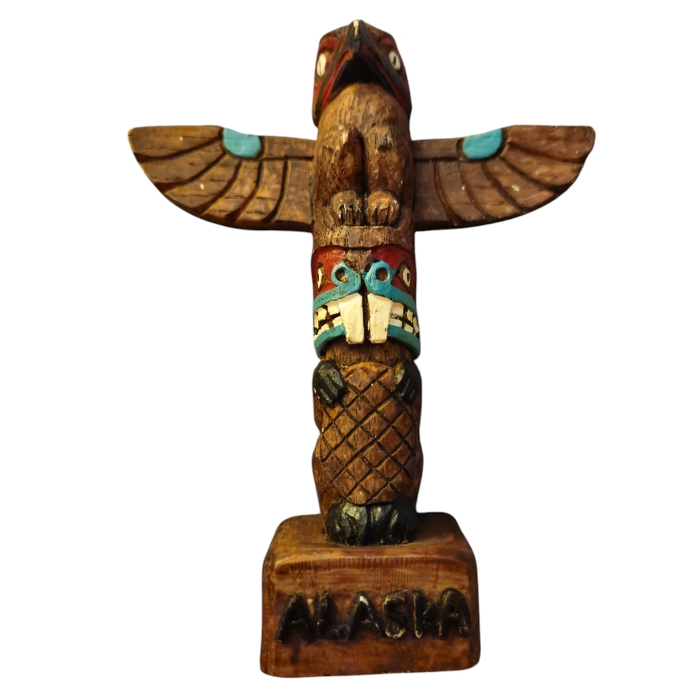 Alaska Totem Souvenir Eagle Decor Thunderbird Resign Tribal Native American